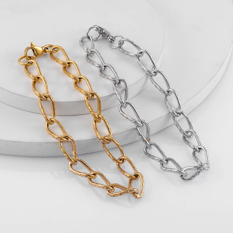 Modisches Edelstahl-Armband Wasserdichter Hip-Hop Metall-Armreif Silber- und Goldfarben 6mm Hochwertiger Schmuck für Männer und Frauen – Detail 3