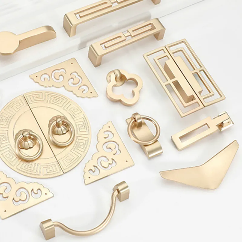 

Gold Cabinet Knobs and Handles Luxury Gold Kitchen Cupboard Door Pulls European Drawer Furniture Handle Hardware