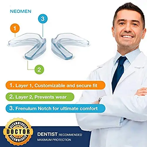 4 teile/schachtel transparentes Anti-Schnarch-Mundstück Silikon material 2 regelmäßig + 2 große verhindern Zähne Schleifen und reduzieren Schnarchen Anti-Sn – Detail 6