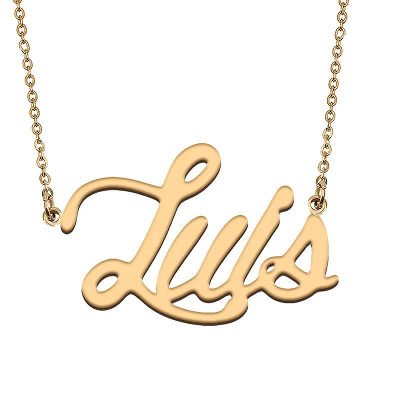 

Luis Custom Name Necklace Customized Pendant Choker Personalized Jewelry Gift for Women Girls Friend Christmas Present