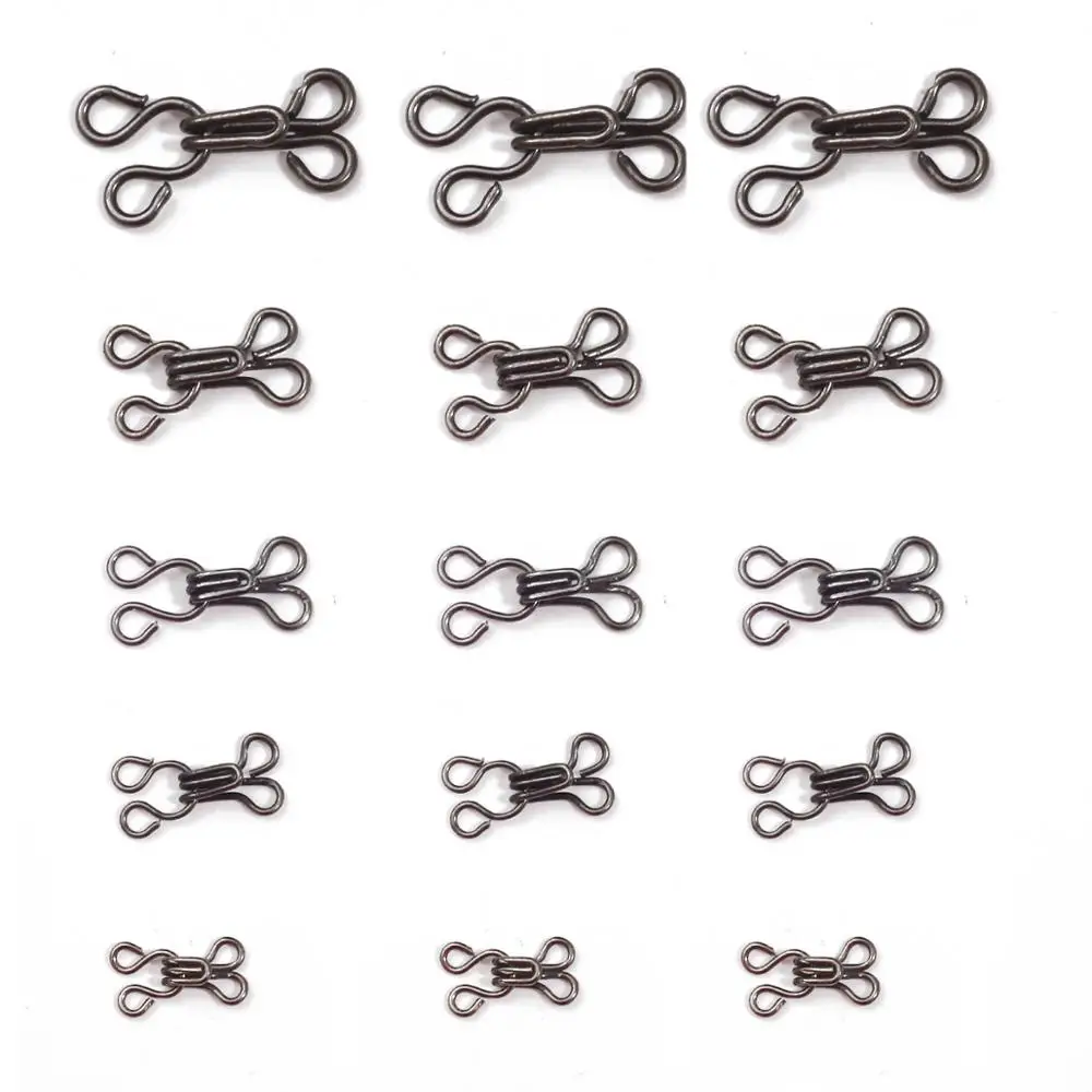 Silver/Black 24pcs Sewing Hooks and Eyes Closure Eye Sewing Closure for Bra Fur Coat Jacket Garment Sewing Accessories