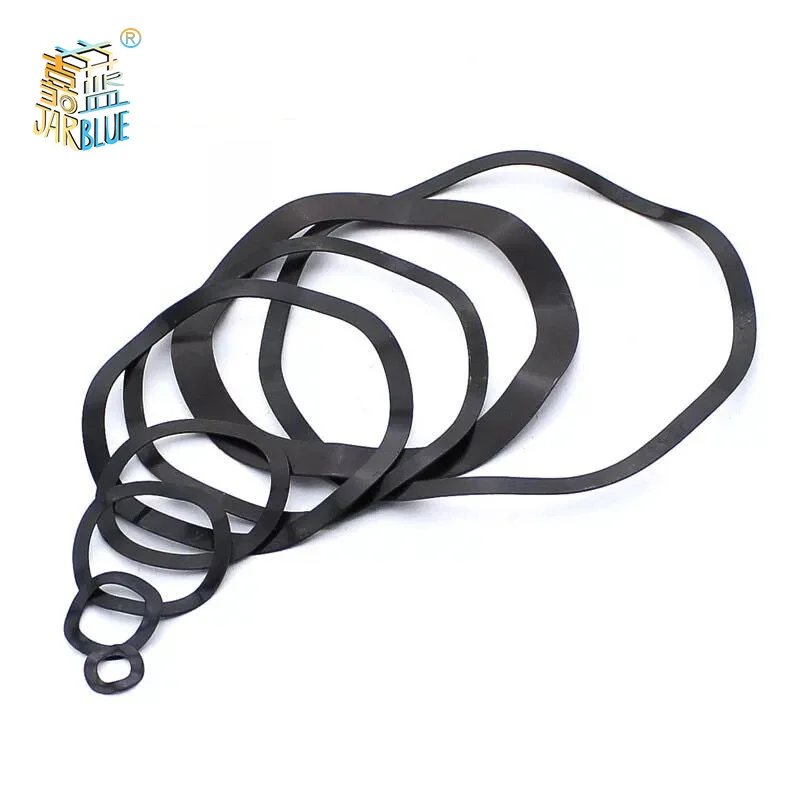 100Pcs DIN137B M3 M4 M5 M6 M8 M10 M12 Black Steel 65MN Wave Washers Spring Washer