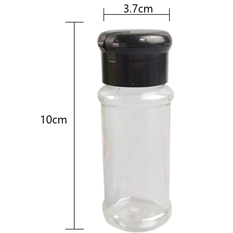 20Pcs/Set 100Ml Spice Salt Pepper Shakers Black Seasoning Jar Can Pepper Bottle Barbecue Condiment Kitchen Gadget Tool