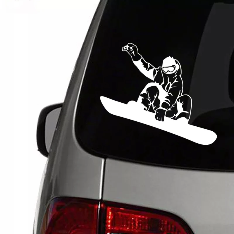 Personalized decorative Snowboard reflective car decals, car bumper waterproof rear window vinyl die-cut no background sticker