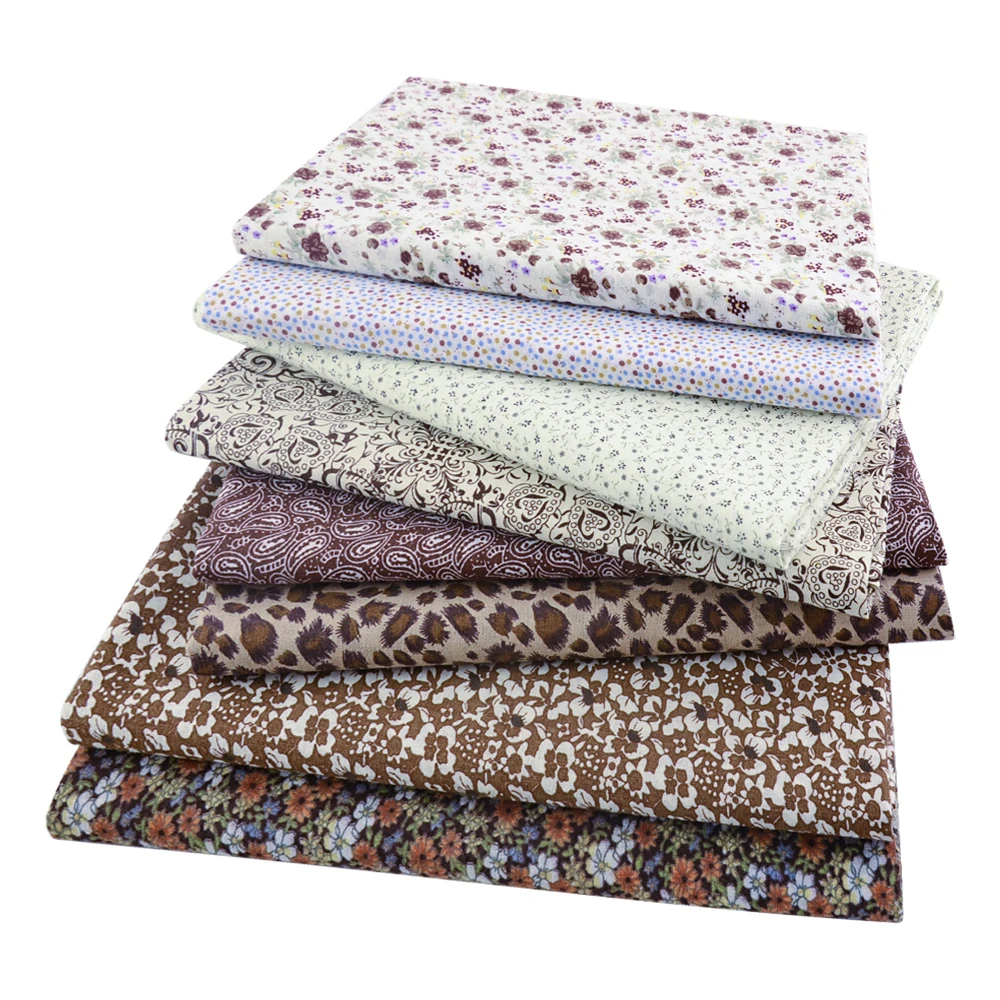 Booksew 30*30cm 8 PCS Pack Cotton Fabric Flower Printed Sewing Cloth Quilting Fabrics For DIY Handicrafts Accessories Patchwork