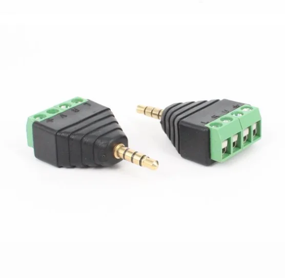 2pcs 3.5mm 6.35mm jack connector stereo adapter 3.5mm 2.5mm audio mono channel plug to screw terminal audio mono channel plug