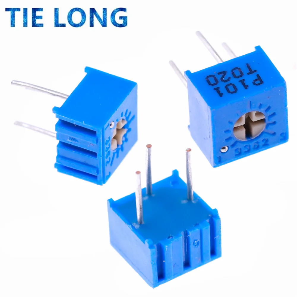 10pcs 3362P series resistance 101 201 501 102 202 502 103 Trimpo Trimmer Potentiometer 3362 500R 1K 2K 5K 10K 20K 50K 100K