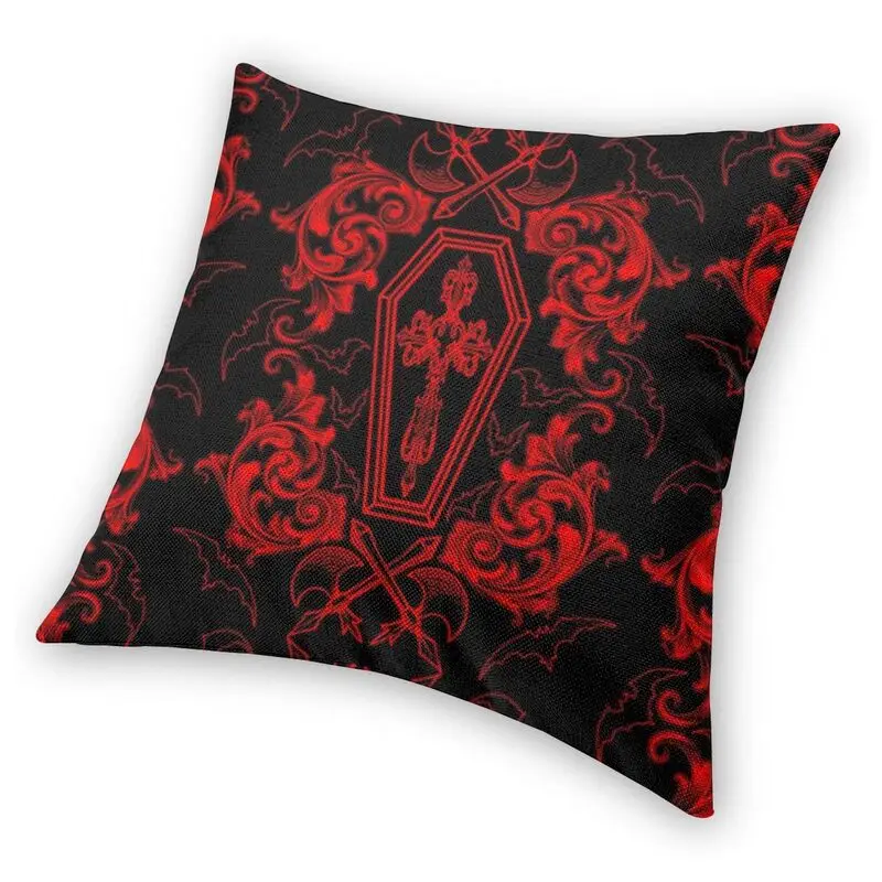 Gothic Vampire Cushion Cover 45x45cm Halloween Haunted Mansion Soft Luxury Pillows Home Decoration