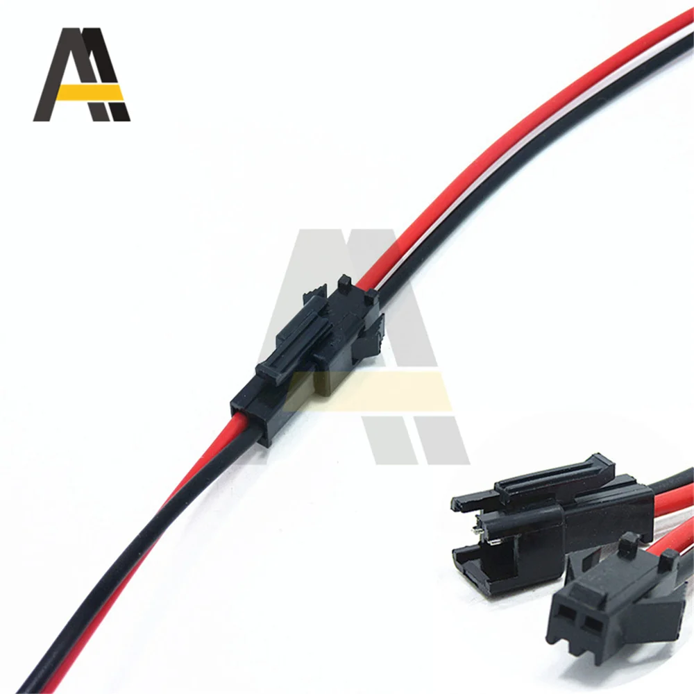 5Pairs 30cm JST SM 2P 2Pin Plug Socket Male to Female Wire Connector LED Strips Lamp Driver Connectors Quick Adapter
