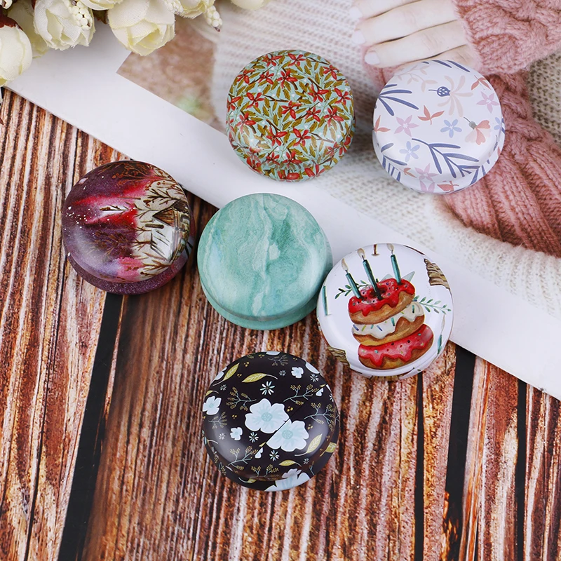 Medicine Tablet Capsule Box Container Storage Travel Mini Tin Box Tablet Box Portable Metal Round Pill Box Drug Holder Random