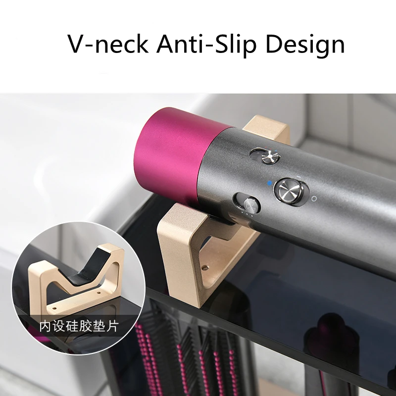 Hair Roller Rack Free Standing Hair Dryer Roller Stand for Dyson No-Punching Acrylic Table Hair Roller Holder SZ-HH21021304