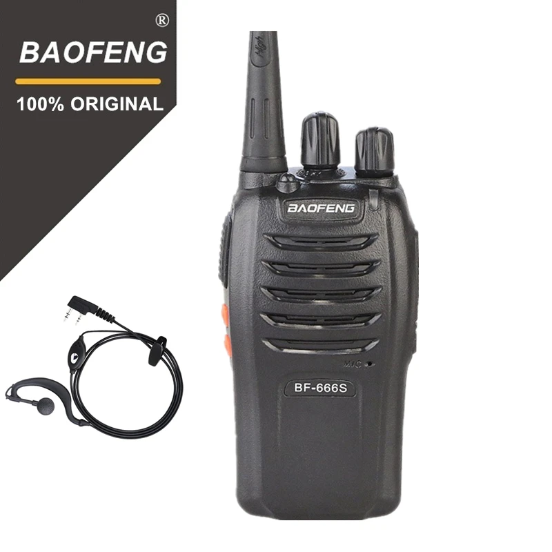 100% Baofeng BF-666s рация 16CH практичное двухстороннее радио UHF 400-470 МГц портативное радио 5 Вт программируемый фонарик