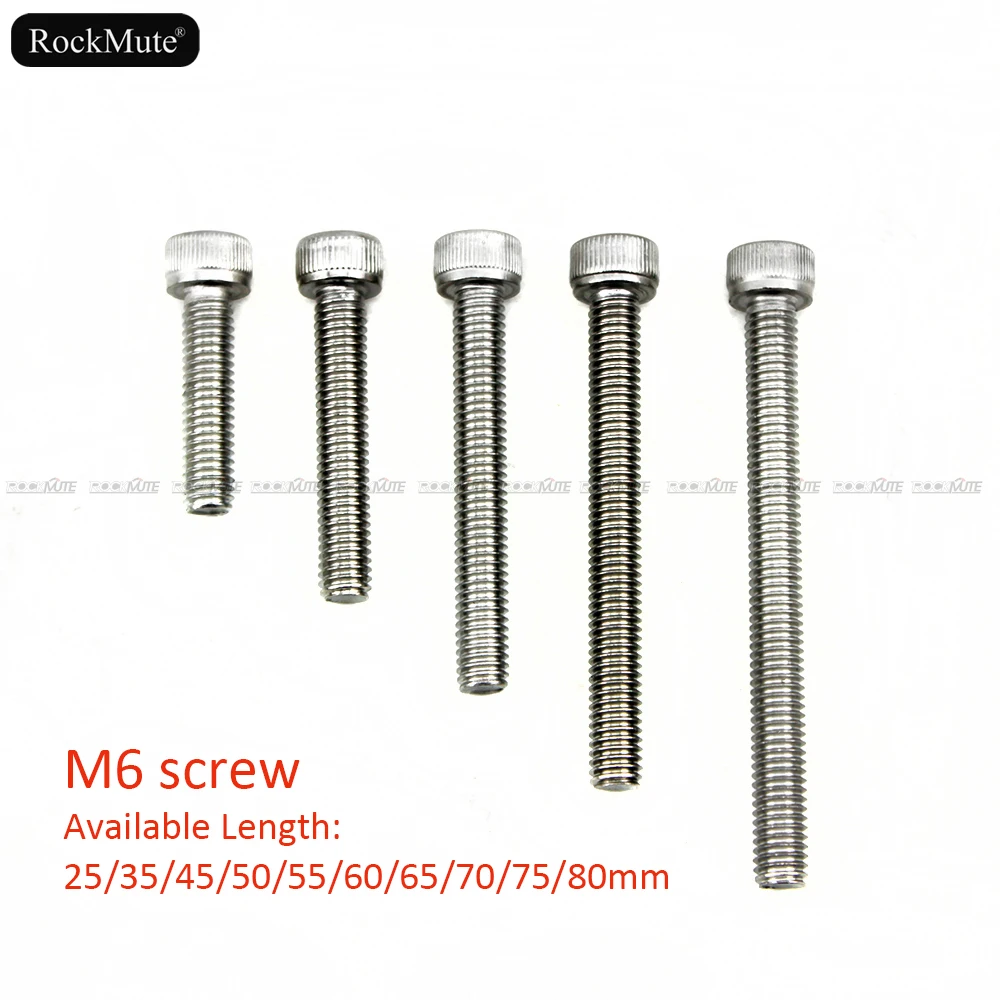 6mm Hexagon Hex Socket Cap Head Bolt Screw M6 35mm/45mm/50mm/55mm/60mm/65mm/70mm/75mm/80mm/85-90 Long A2-70 304 Stainless Steel