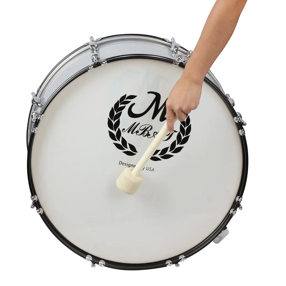 Bass Drum Mallet Drum Sticks Wool Felt Head Snare Drumsticks Percussion Drum Parts Music Instrument Accessories With Wood Handle