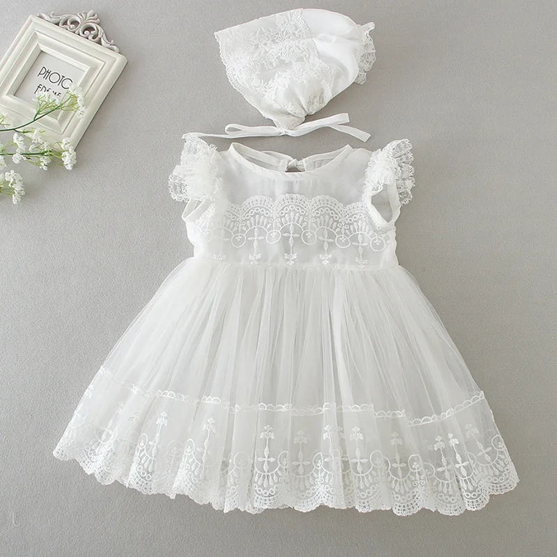 

Baptism Dess for New Baby Girls Toddler Lace Wear Infants Christening Dedication Outfit NewBorn First Communion