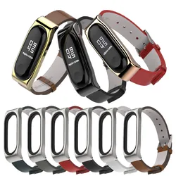 Leather Band for Xiaomi Mi Band 3 4 Strap Correa Mi band 4 PU Leather bracelet miband6 band4 for Xiaomi mi band 3 4