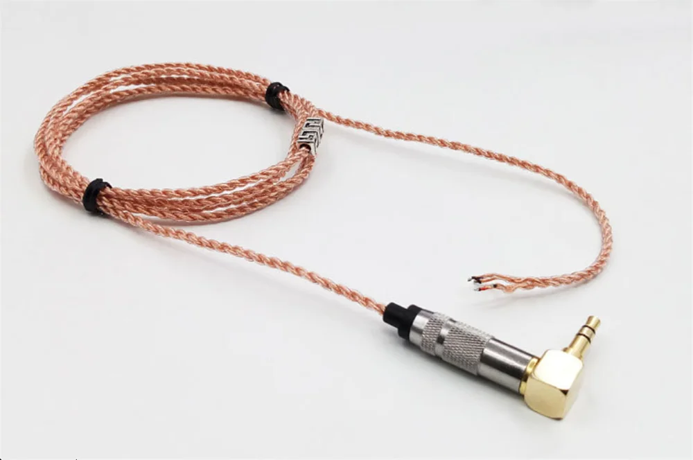 

diy earphone wire 7N single crystal copper cable DIP/Curved plug 80 core 4 share