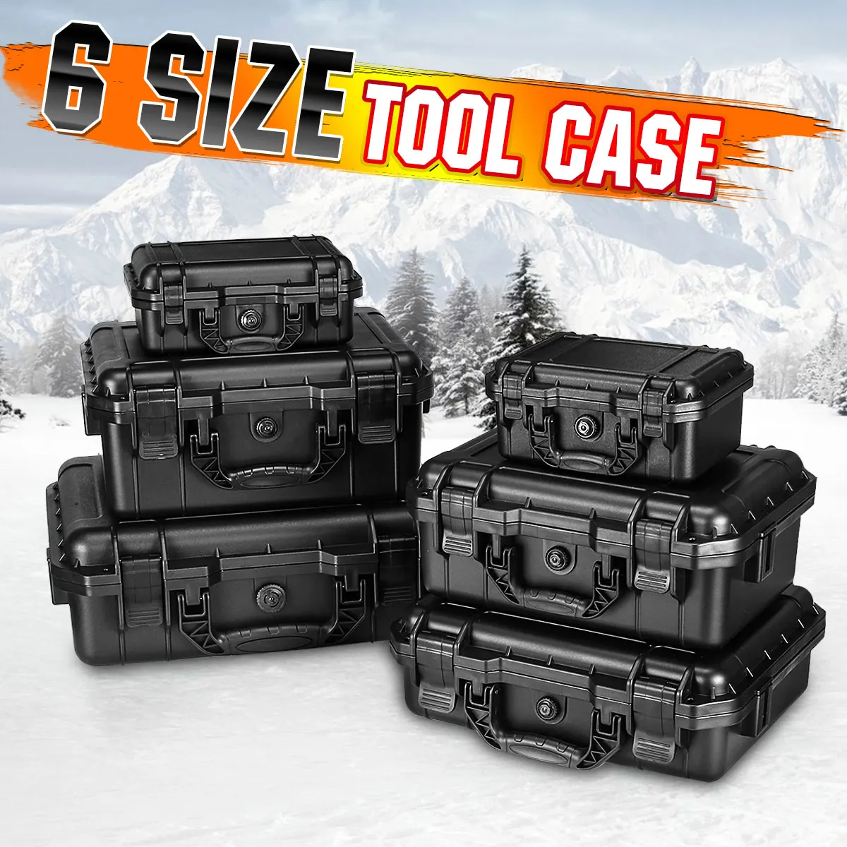 5 tamanhos à prova dwaterproof água à prova de choque caso ferramenta selado caixa de ferramentas dustproof segurança caixa toolcase saco para