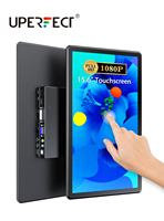 UPERFECT 15.6 Inch Touchscreen Monitor 1080P IPS Raspberry Pi Screen With VESA HDMI DVI VGA LCD Speakers For Laptop PC Phone PS4