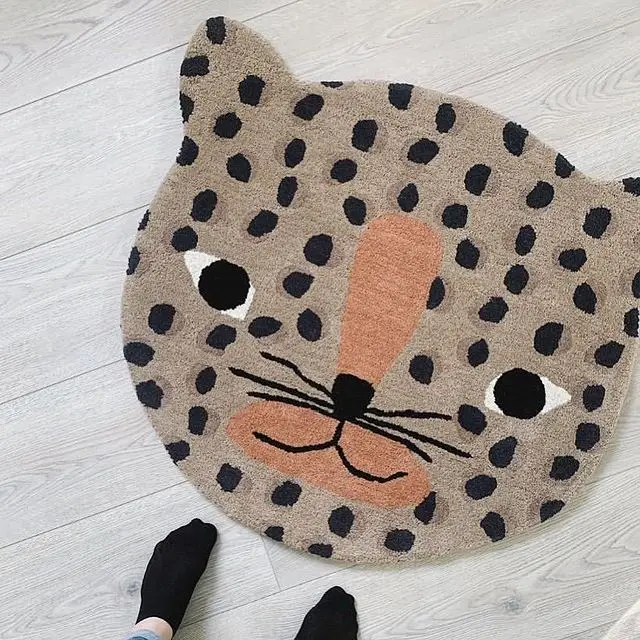 Ins Baby Play Carpet Leopard Animal Infant Crawling Blanket Kid Room Floor Mat Cartoon Rugs Children Room Decor Photography Pad