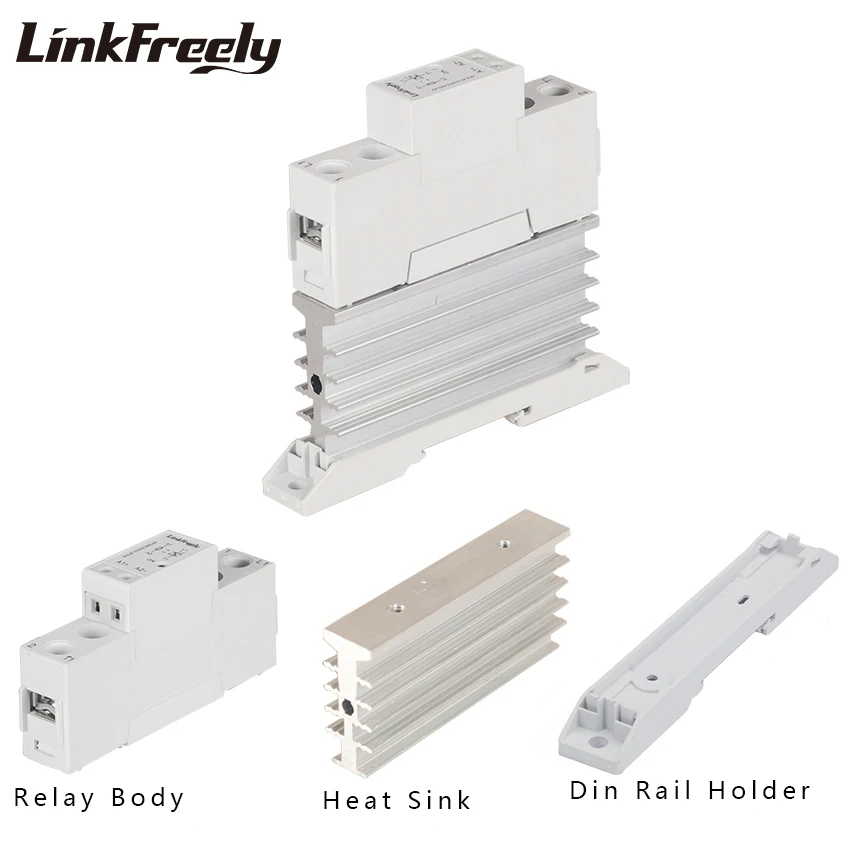 TRA48A10L 10A  Heat Sink Solid State Relay AC AC 90-250VAC In Out 90-480VAC Voltage Control Relay Board& Module Din Rail