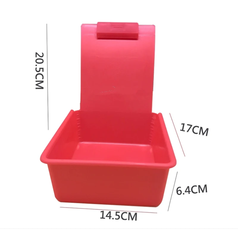 10pcs Dental Lab Working Case Pan Plastic Container Tray with Clip