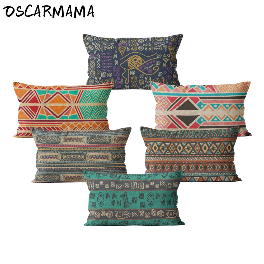 India Nordic Bohemia Boho Bohe Sofa Seat Cushion Cover Set Of 5 Empty Cushion Compact Case Pillow Case Zipper Living Room Decor