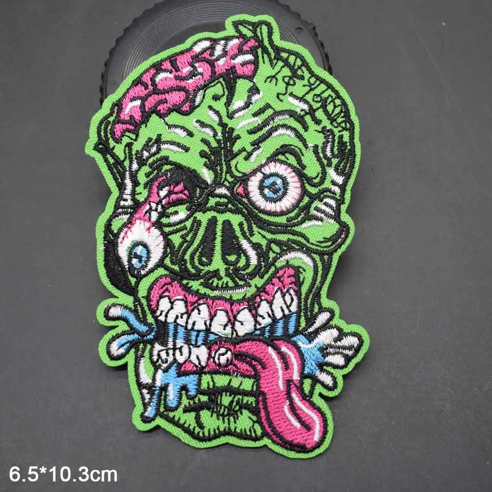 Parches bordados para ropa, pegatinas para ropa, dedos de cazador de zombies feos, planchado a mano, venta al por mayor