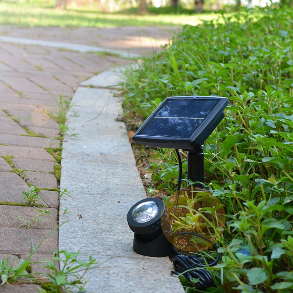 Luci solari Decorazioni per piscine sommergibili impermeabili per lampade da giardino esterne Faretti sommergibili multicolori per laghetto