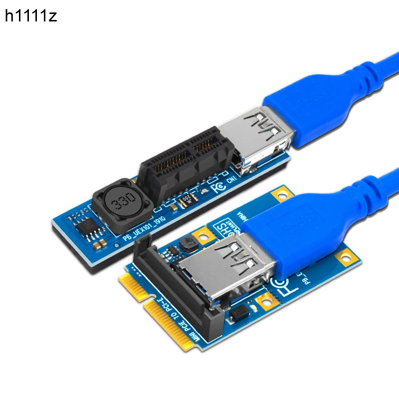 

Mini PCIE to PCI-E X1 Expansion Card Riser Card PCI Express Extension Cable SATA Power Connector 60CM USB3.0 Cable PCIE Extender