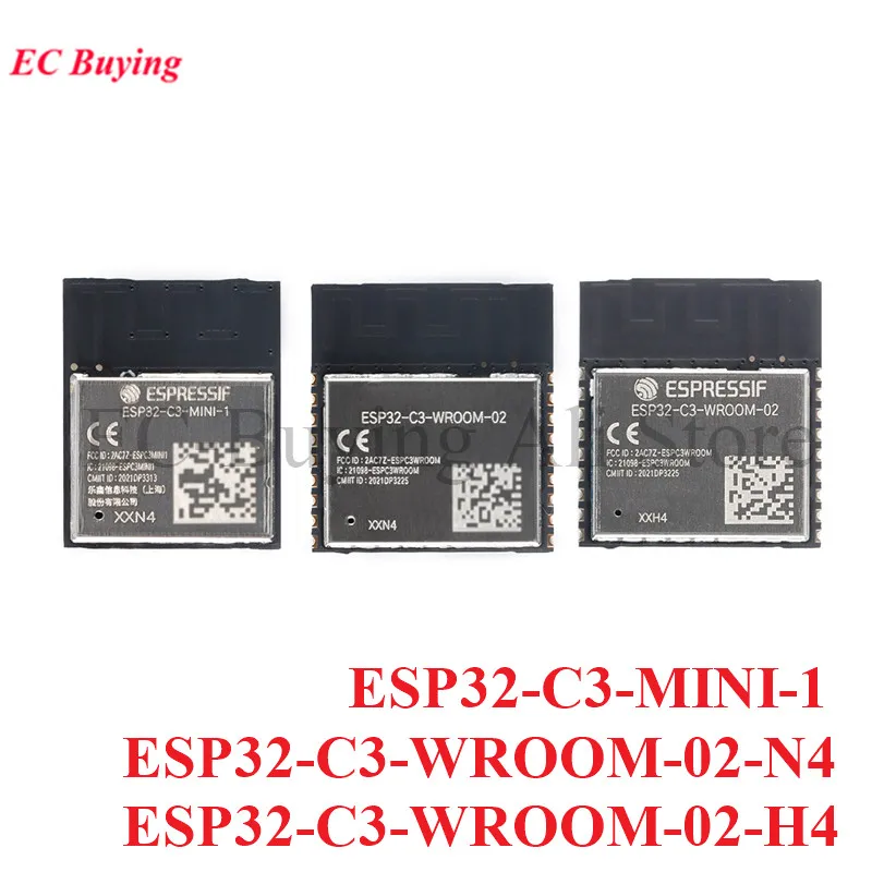 ESP32-C3-WROOM-02 ESP32-C3-MINI-1 ESP32-C3 WROOM 02 N4 H4 2.4GHz ESP32 BLE 5.0 WiFi Bluetooth-compatible Wireless Module