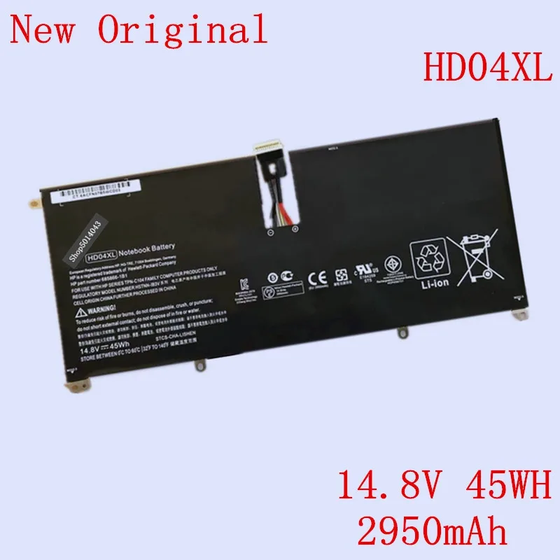 

New Original Laptop Li-ion Battery HD04XL for HP Spectre XT 13-2000eg XT 13-2021tu HSTNN-IB3V TPN-C104 14.8V 45WH 2950mAh