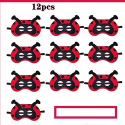 12pcs Bug Insect Theme Felt Mask Children's Birthday Party Ladybug Cosplay Toys Props Kids Navidad Christmas