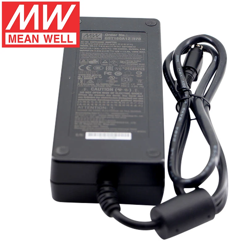 MEAN WELL GST160A24-R7B 160W Industrial Power Adapter  12 Volt Charger 12V 15V 20V 24V 36V 48v Meanwell Switching Power Supply