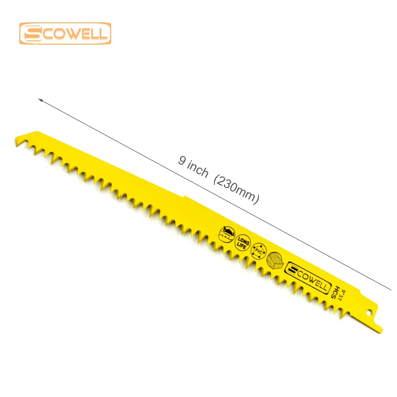 5 Verpackung 9 "Zoll 5TPI Säbelsägeblätter Für Top Schnelle Holz Cut Drehen Baum Holz Power DIY Werkzeuge Zubehör