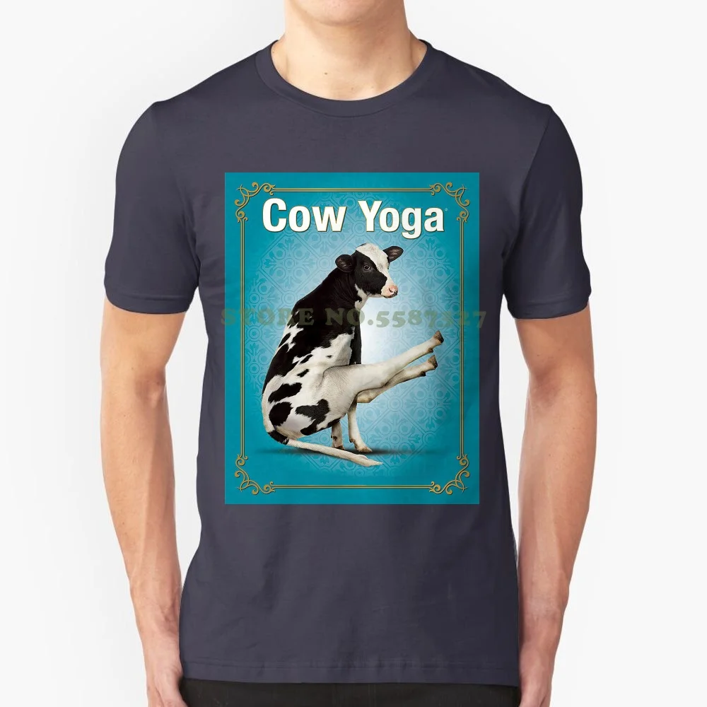 Fashion Tee Cow Yogatraining Tumblr Funny Urban Fashion T Shirt Men Women Unisex 1811 Sports T Shirt Cute T-Shirt