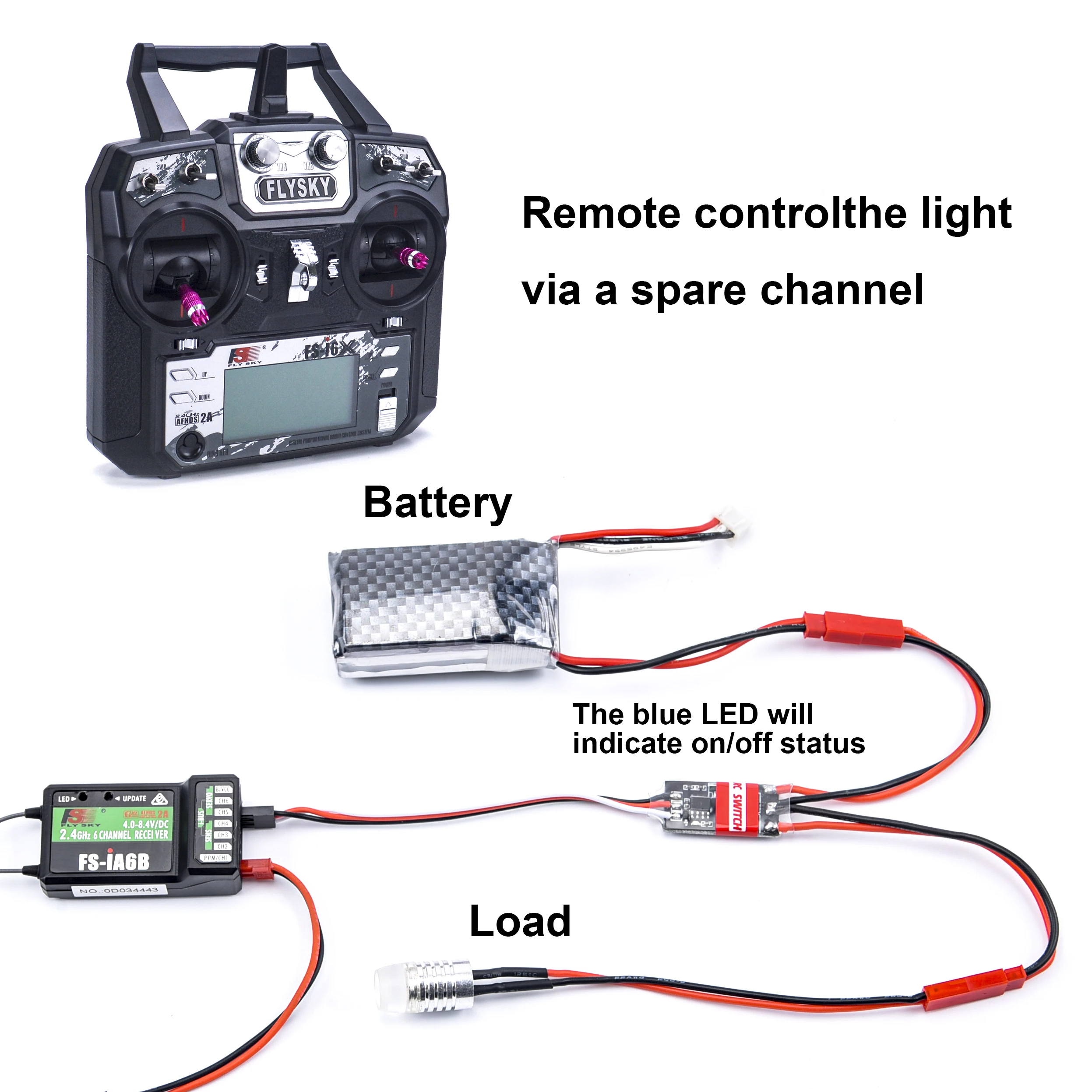 5 / 10PCS 5A 10A 8A 30A 40A RC TX Controlled Relay Electronic Switch PWM Receiver LED Control Spray RC Switch Interruptor