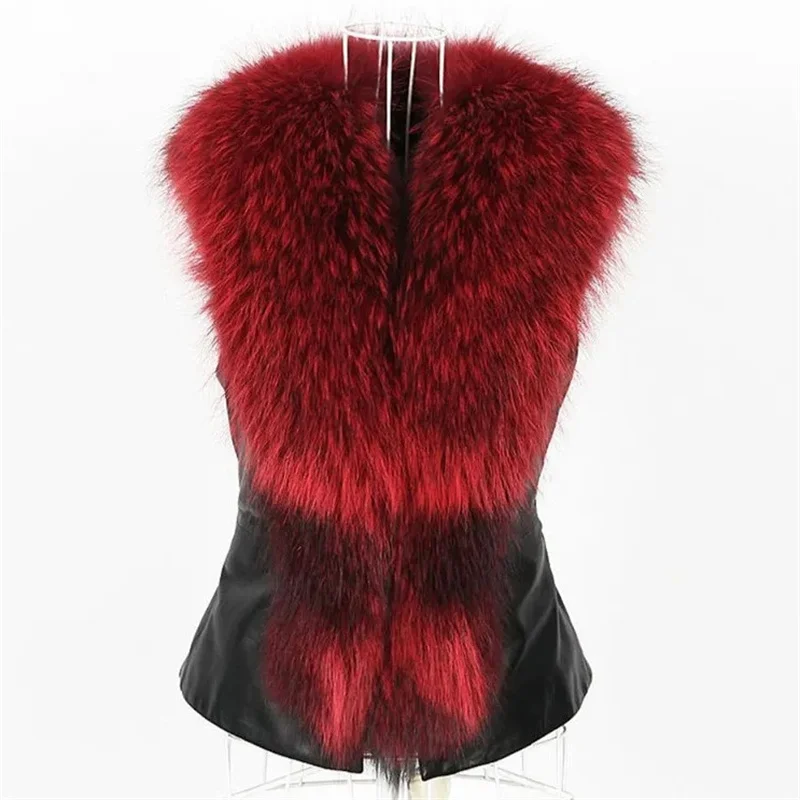 imitation Fur Waistcoat Women 2024 Autumn And Winter Korean Short Imitation Raccoon Fur Vest Fur One Thick Waistcoat Women Coat