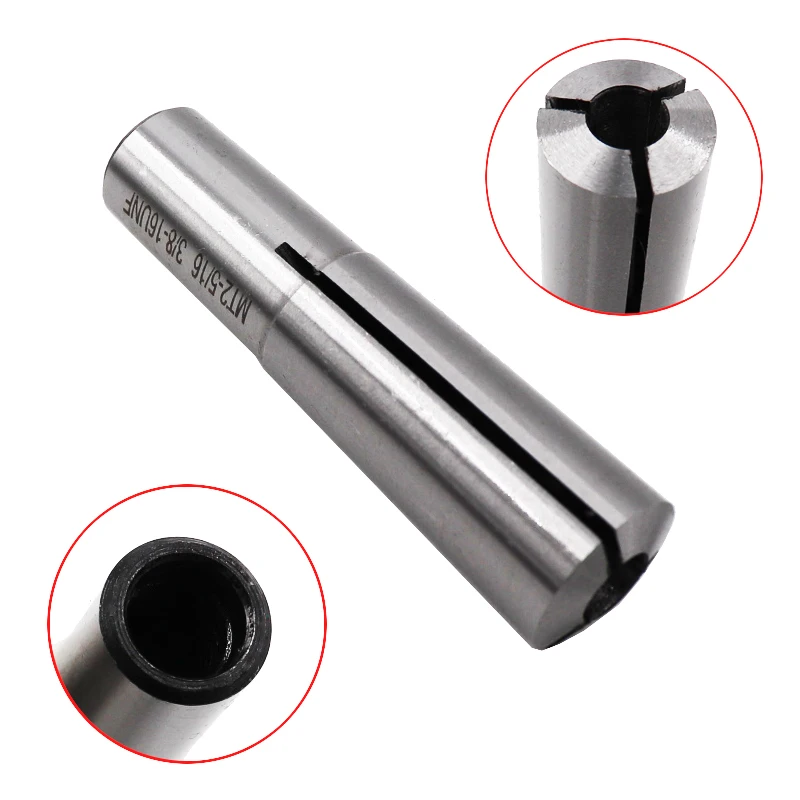 1Set Imperial Thread 3/8-16UNF MT2 Morse Tapper Collet Morse Penjepit Musim Semi Collet Presisi Alat untuk Penggilingan Mesin CNC