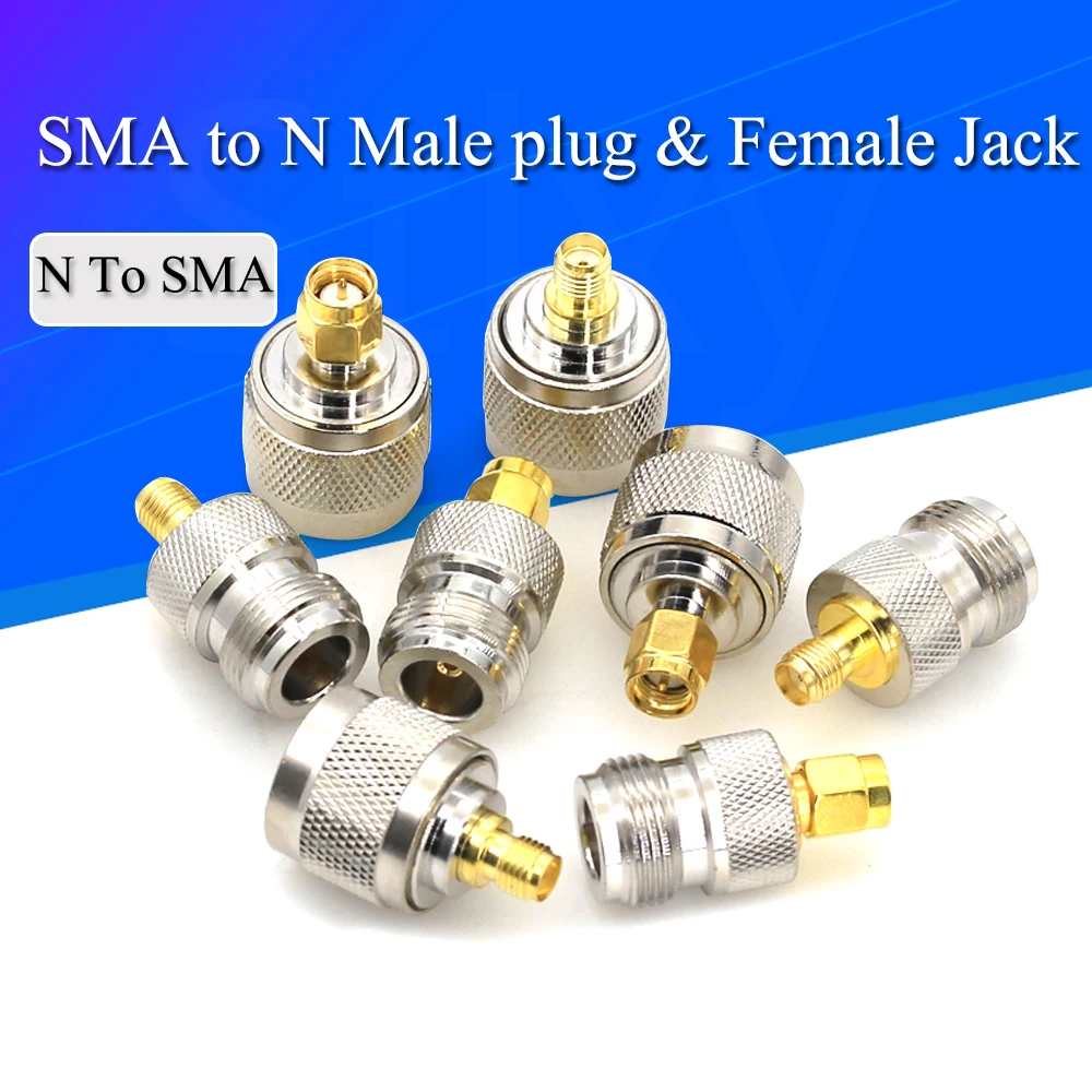 1PCS SMA To N Connectors Type Male Female RF Connector Adapter Test Converter Kit Transmission Cables N To SMA connector