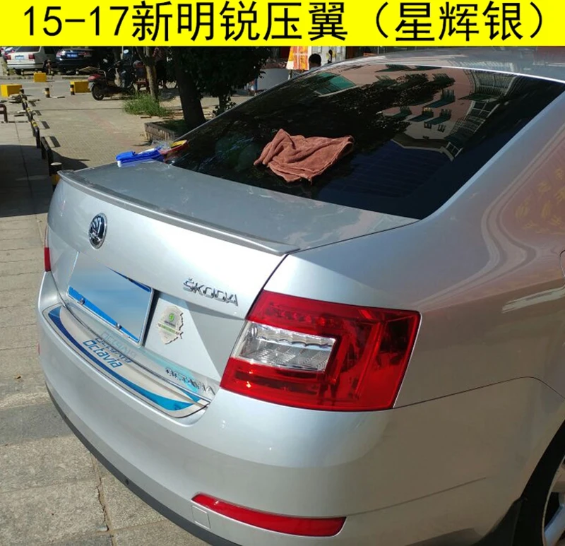 MONTFORD Car Styling ABS Plastic Unpainted Primer Rear Trunk Boot Wing Lip Spoiler Auto Part For Skoda Octavia 2015-2019
