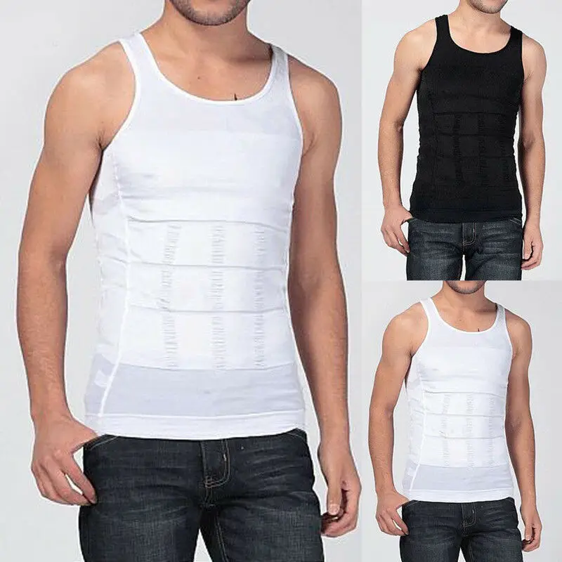 Sexy Mannen Slim Body Shaper Afslanken Tummy Controle Tummy Belly Fatty Ondergoed Vest Body Shape T-shirt Corset Shapewear Plus size