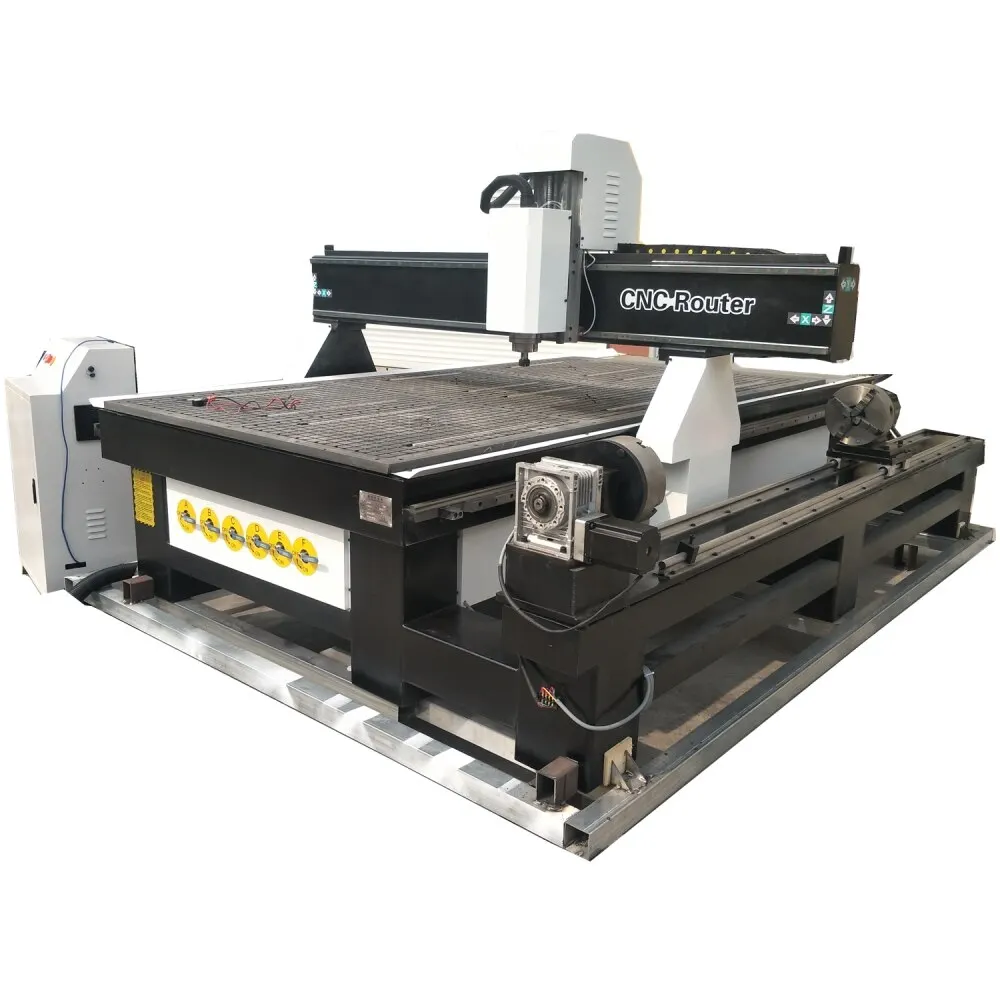 ROBOTEC Hot Sale!! Vacuum Table Wood Cnc Router 1325 With Artcam Software/Woodworking Machines Rotary 4 Axis