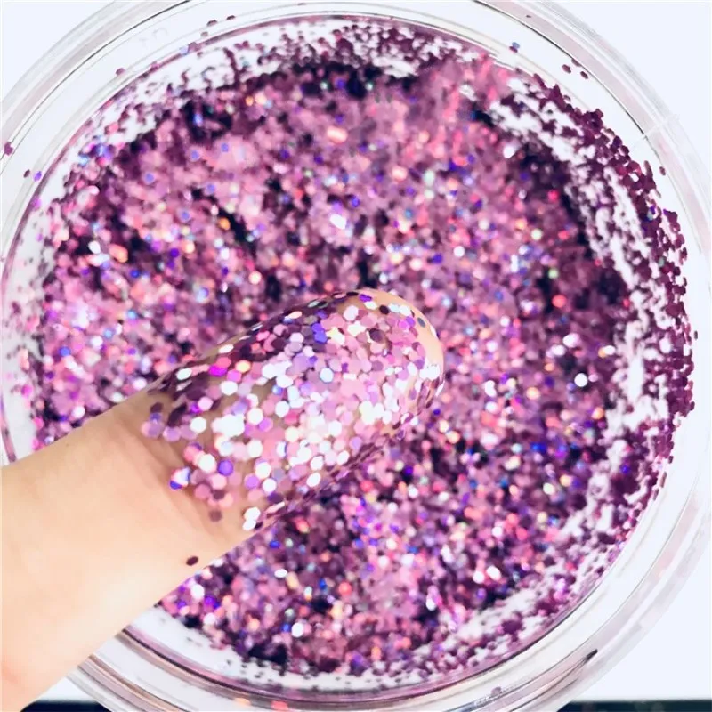 Ultra-thin PET Sequins 1mm Dot Laser Glitter 3D Nail Sequin Paillettes Eo-Friendly Loose Sequin for Nails Art Decoration 8g