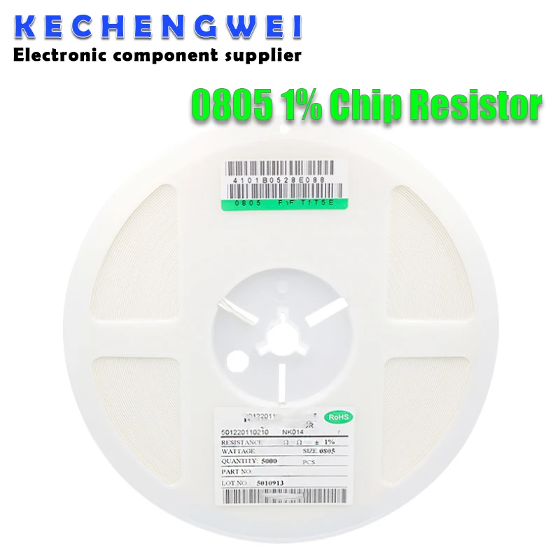 5000 szt. Rezystor 1% 0805 SMD 0R ~ 10M 1/8W 0 0.1 1 10 100 150 220 330 ohm 1K 2.2K 10K 100K 0R 1R 10R 100R 150R 220R 330R 1M 10M