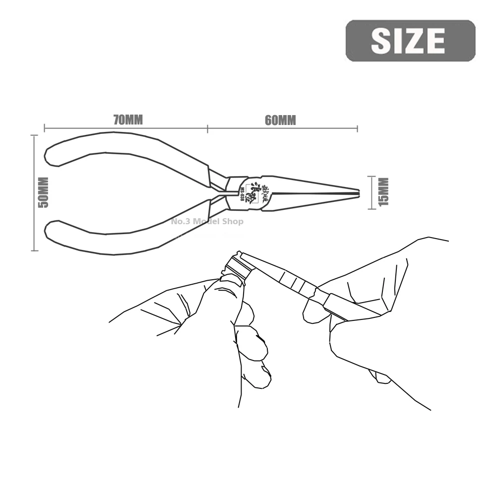 Tank Ship Military Model Etch Plate Bending Flat Pliers Model Assembly Tool Hobby Accessory