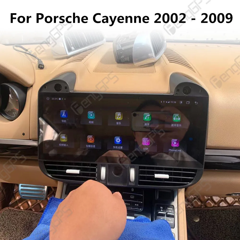 

Для Porsche Cayenne 2002-2009 Android автомобильный радиоприемник беспроводной Carplay стереоприемник авторадио мультимедийный плеер GPS Navi Touch
