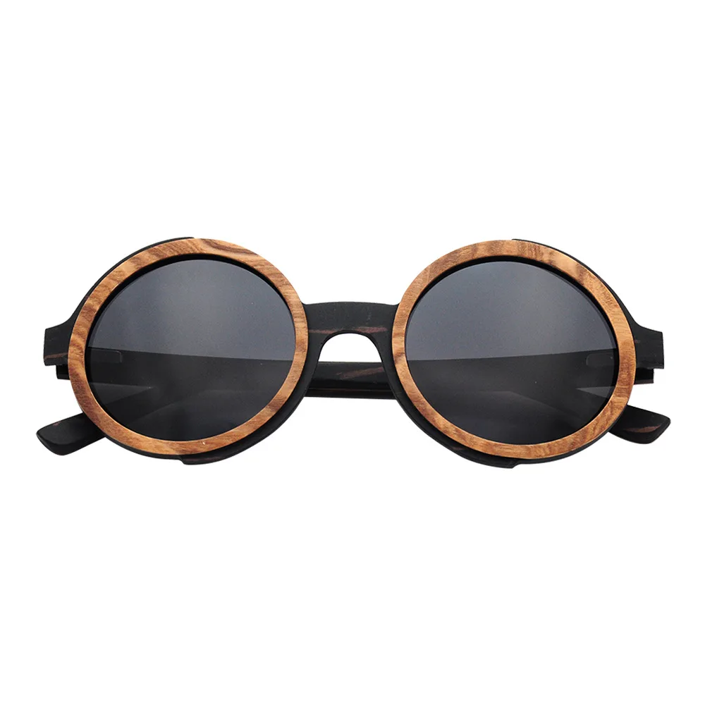 Vintage Polarized Wood Sunglasses for Men Women display picture 2