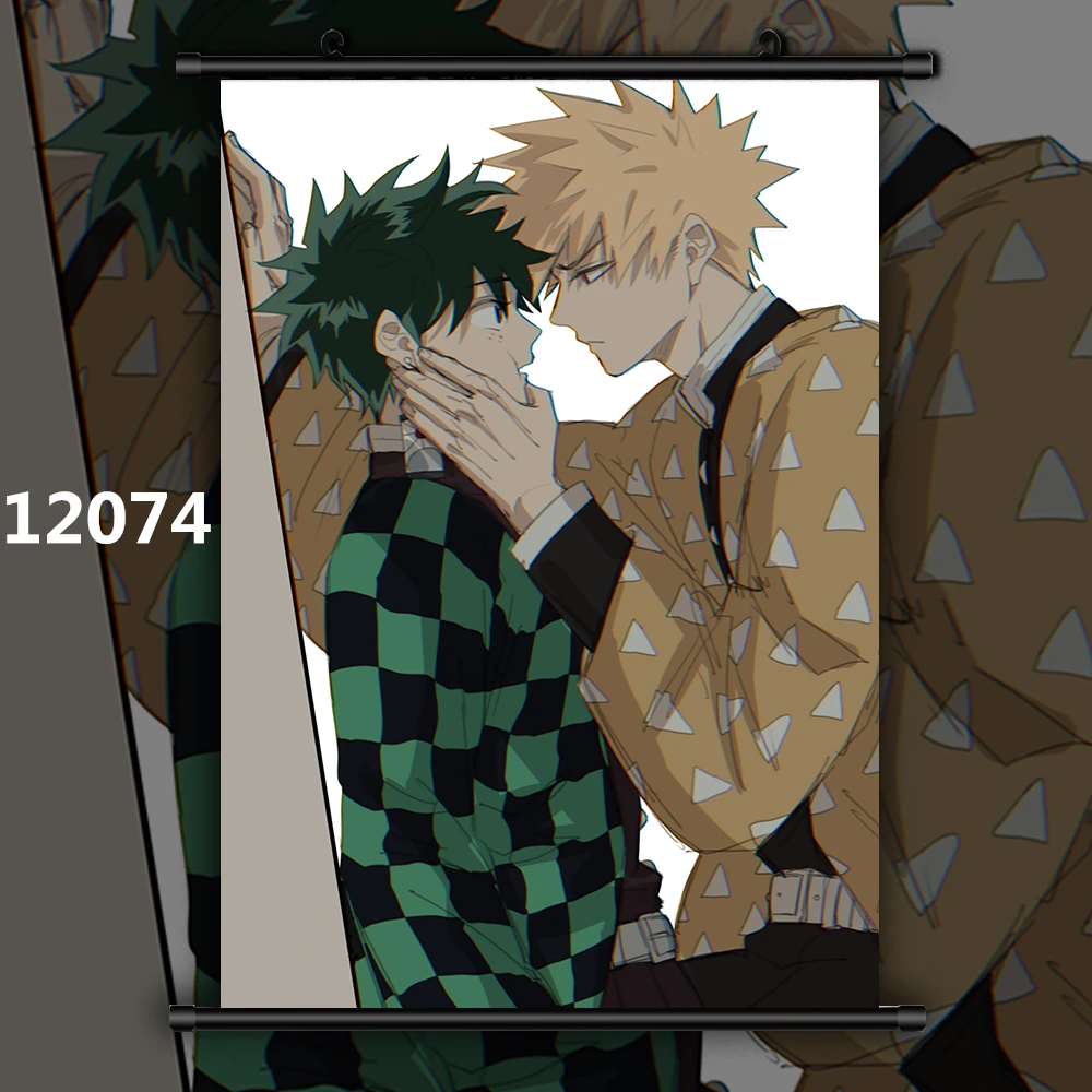 Canvas Painting Anime Posters Boku No Hero Academia Bakugou Katsuki X Midoriya Izuku Anime Manga Wall Art Picture Home Decor