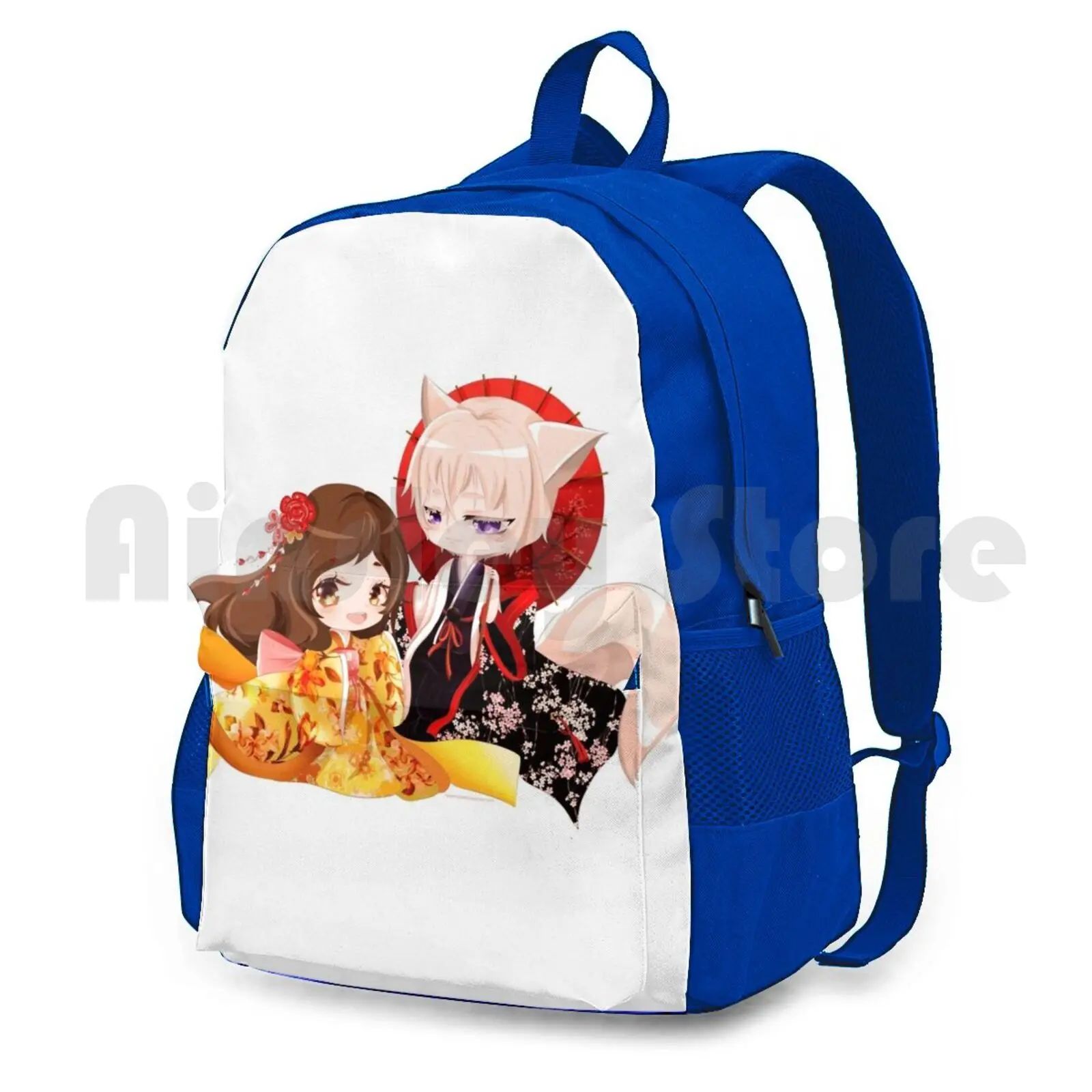 Kamisama Kiss : Tomoe And Nanami Outdoor Hiking Backpack Waterproof Camping Travel Kamisama Kiss Anime Manga Couple Cute Weeb